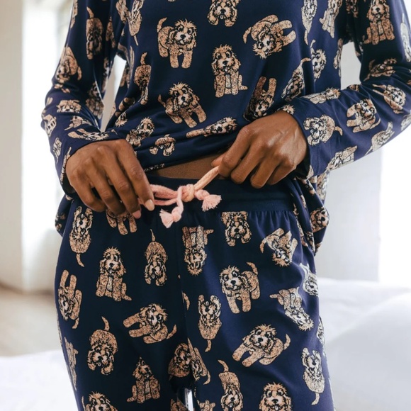 Chelsea Peers Cockapoo Print Long Pajama Set Size Small - Picture 7 of 15